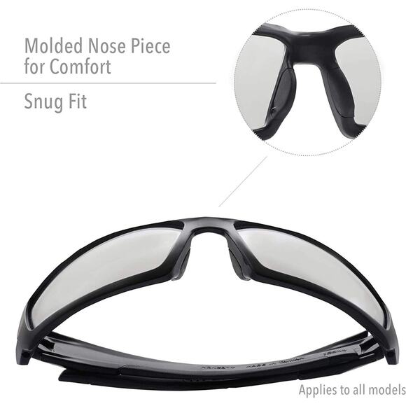 UVEX BY HONEYWELL NYLON SW09R SAFTY TITMUS EYEGLASSES GOGGLE BLACK FRAME - Picture 15 of 16